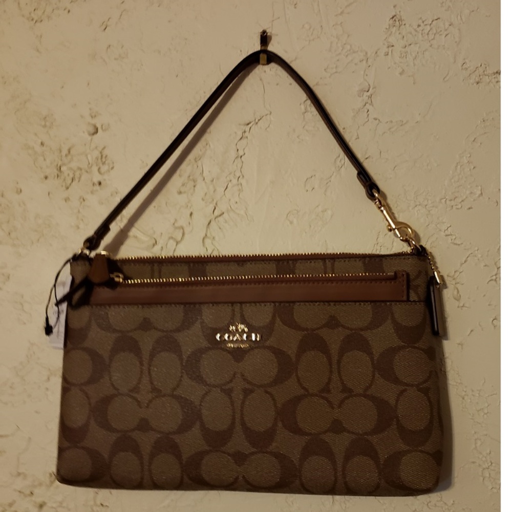 COACH Womens Signature PVC Pop Pouch - Picture 2 of 5